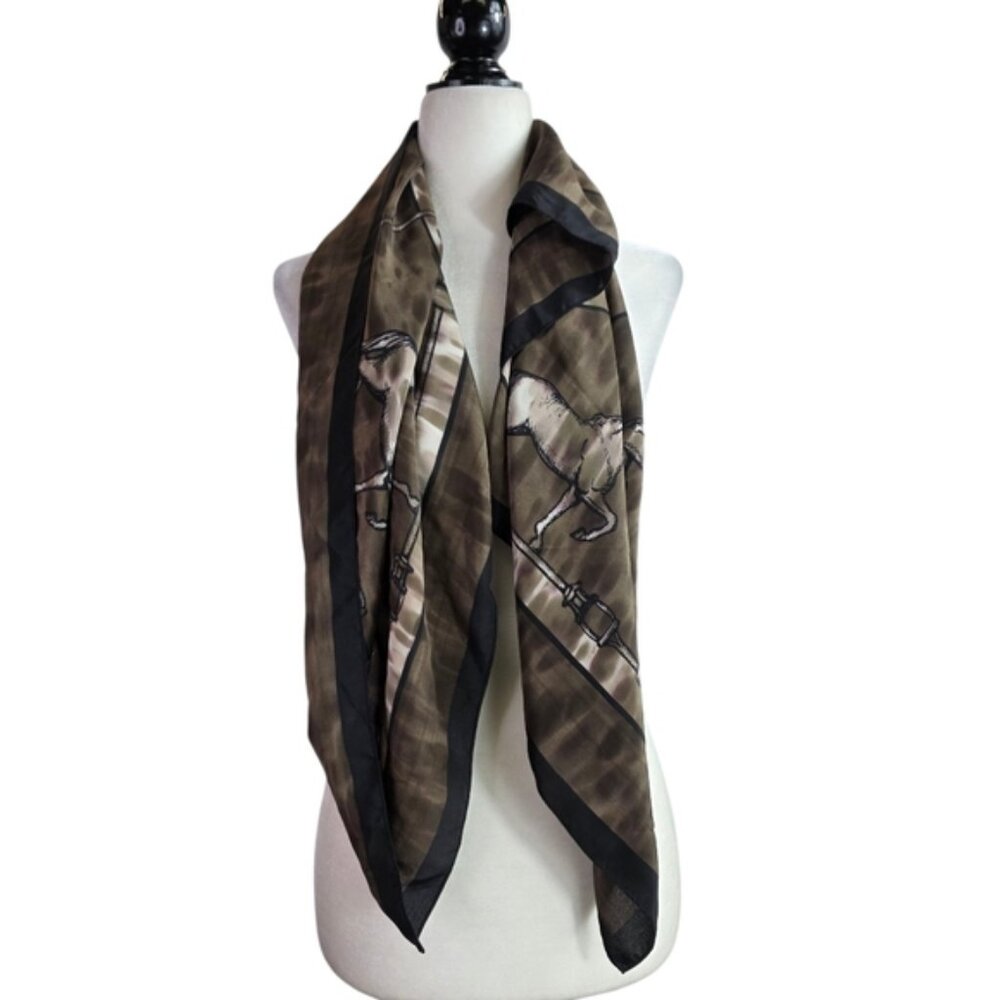 Monsoon Montreal vintage Silk horses print scarf